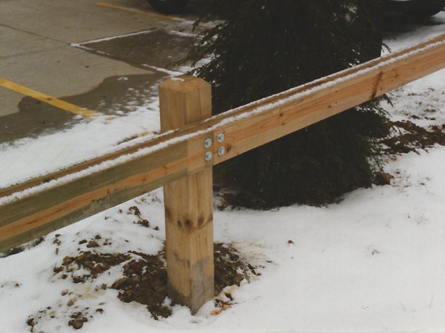 Wooden Guard Rail Fencing by Elyria Fence